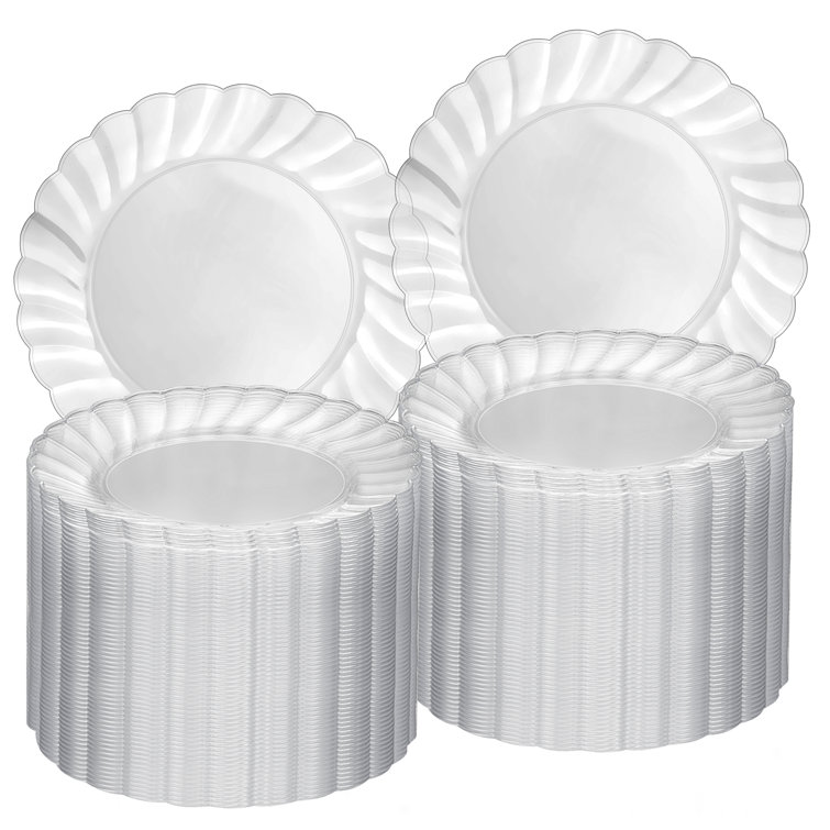 Clear plastic disposable plates best sale